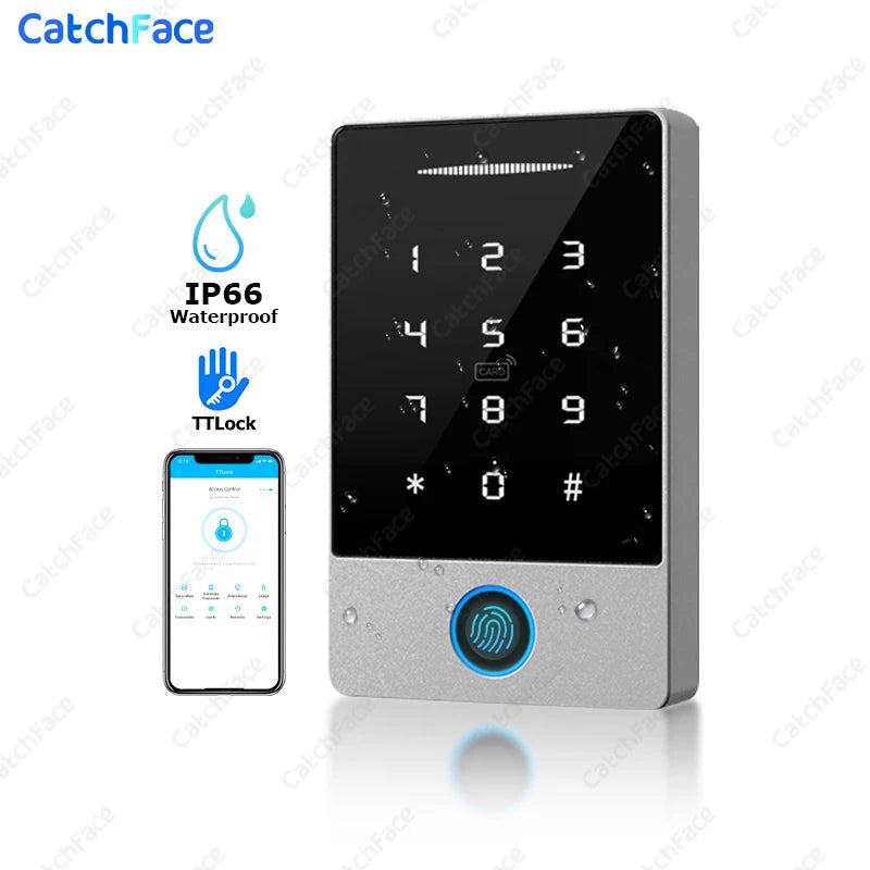 Waterproof Access Control Reader Fingerprint Door Lock App Digital Bluetooth Lock Long Range Control Exterior Door For Office