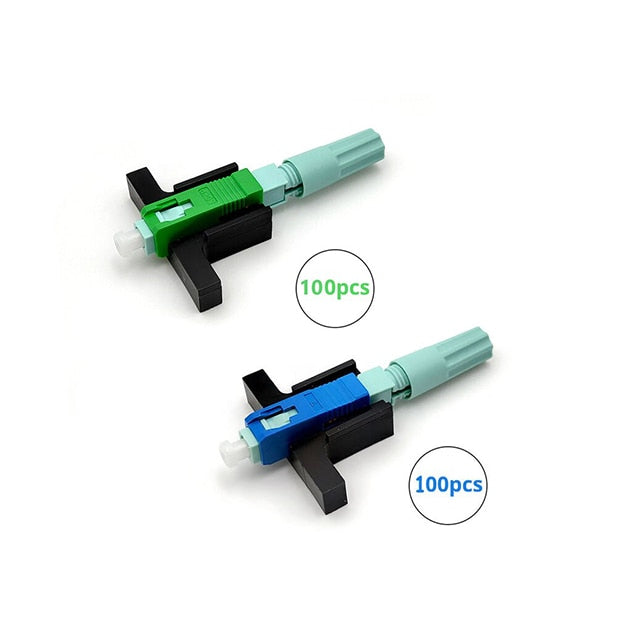 New SC APC UPC Fiber Optic Connector 58mm Single-Mode Optical Fast Connector FTTH Cold Connector Tool Fiber Quick Connector upc