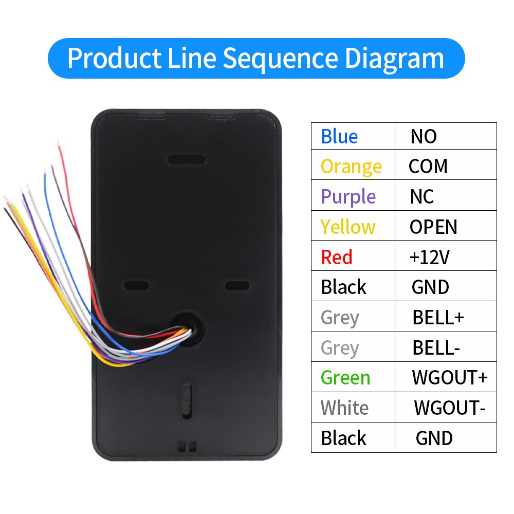 NFC Bluetooth Tuya APP Backlight Touch 13.56Mhz RFID Card Access Control Keypad Door Lock Opener WG Output  IP66 Watreproof