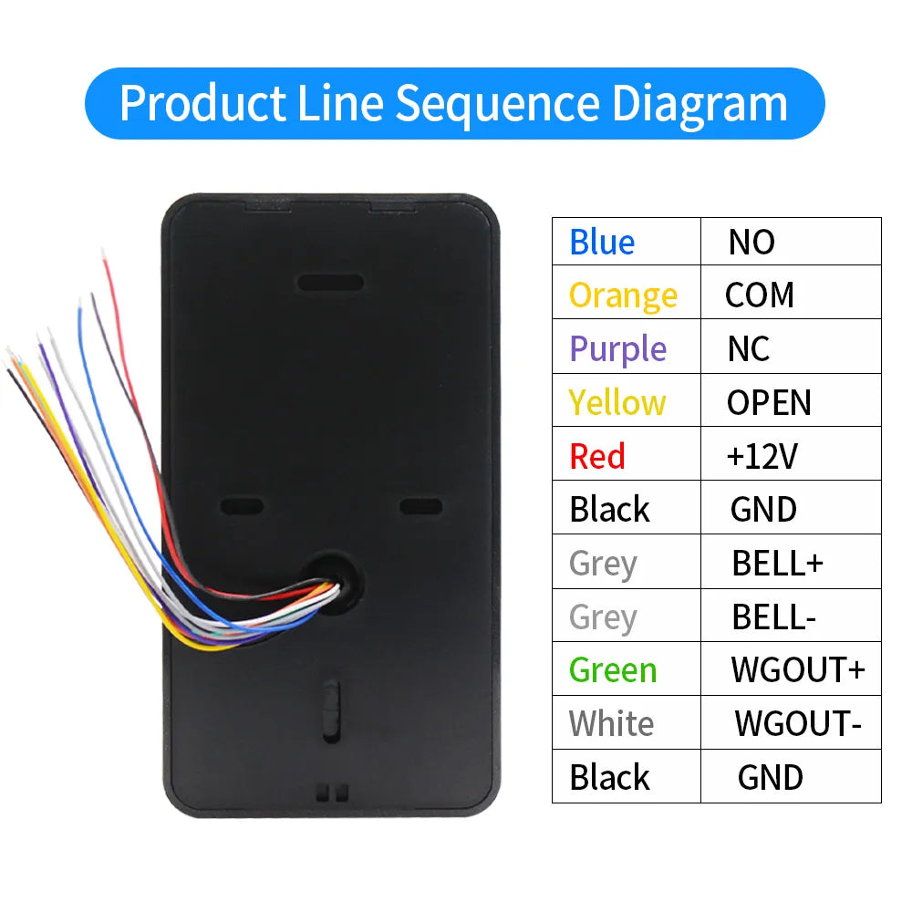 NFC Bluetooth Tuya APP Backlight Touch 13.56Mhz RFID Card Access Control Keypad Door Lock Opener WG Output  IP66 Watreproof