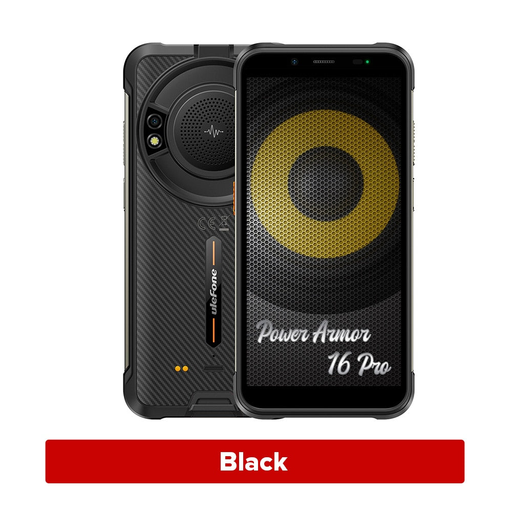 Ulefone Power Armor 16 Pro 9600mAh Rugged Waterproof Smartphone 64G ROM Android 12 NFC  Rugged Phone 2.4G/5G WiFi Global Version