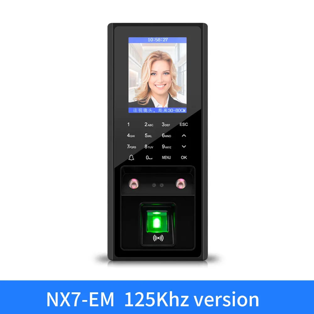 2.8inch 300 Face Recognition 3000 Fingerprint Capacity with 125Khz RFID Card Access Control Time attendance for Door Lock System