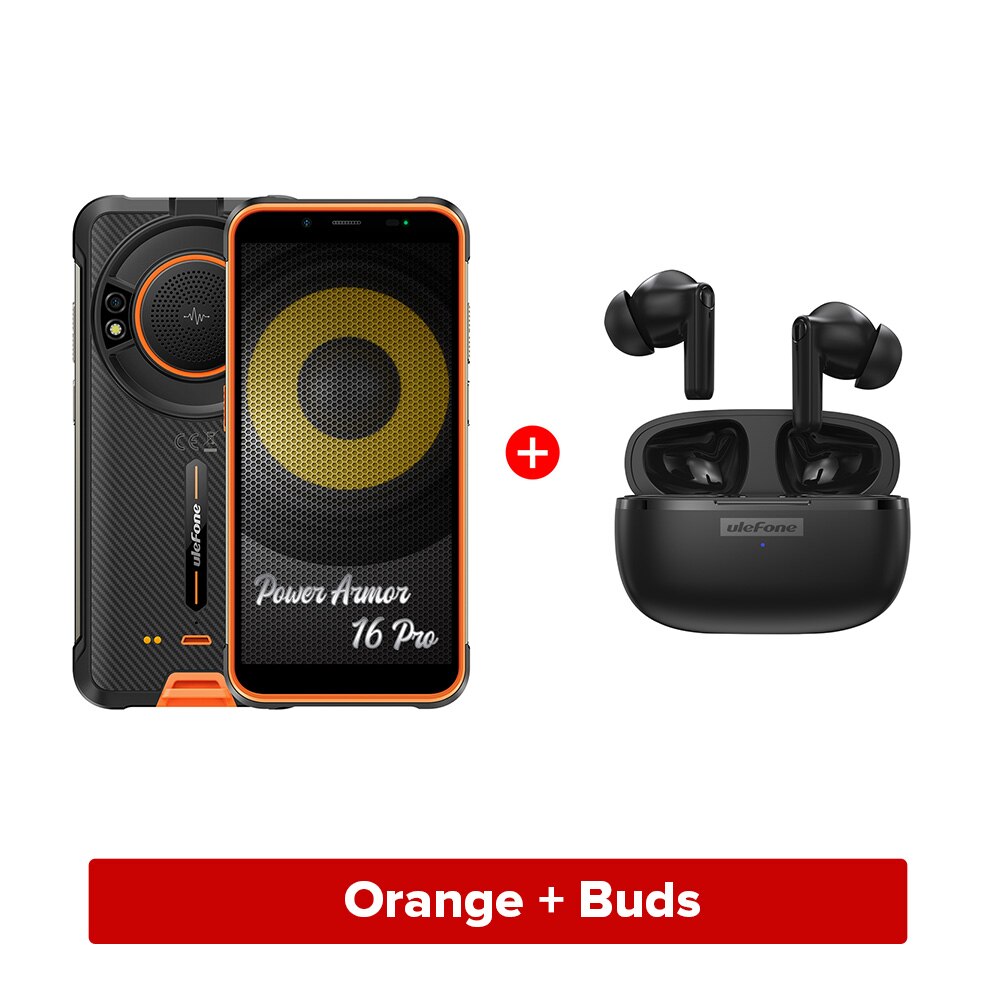 Ulefone Power Armor 16 Pro 9600mAh Rugged Waterproof Smartphone 64G ROM Android 12 NFC  Rugged Phone 2.4G/5G WiFi Global Version