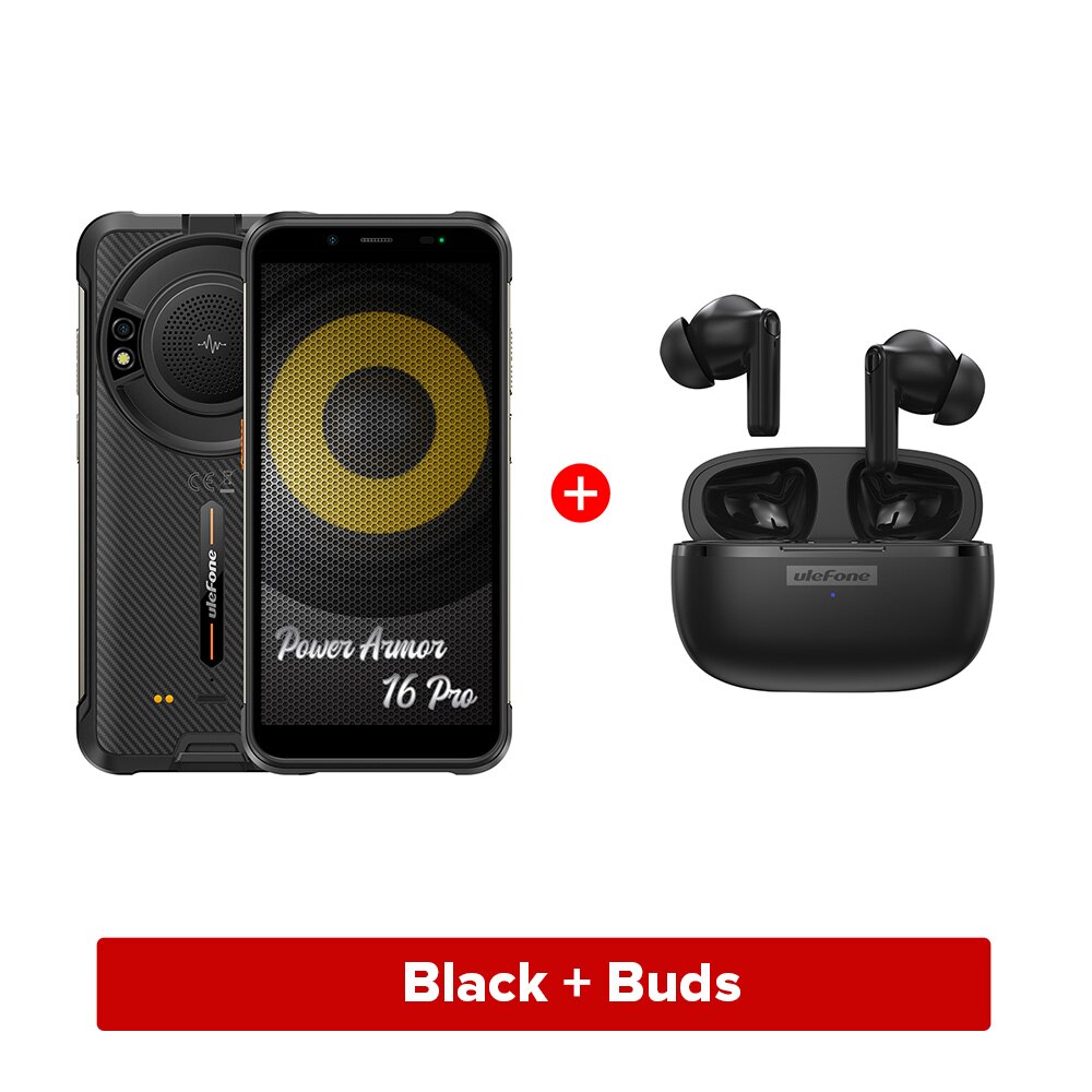 Ulefone Power Armor 16 Pro 9600mAh Rugged Waterproof Smartphone 64G ROM Android 12 NFC  Rugged Phone 2.4G/5G WiFi Global Version