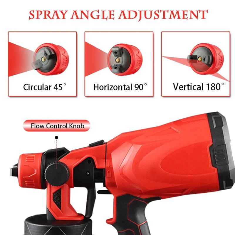 Electric Spray Gun Cordless Paint Sprayer Auto Furniture Steel Coating Airbrush Fit Makita 18V Battery with battery