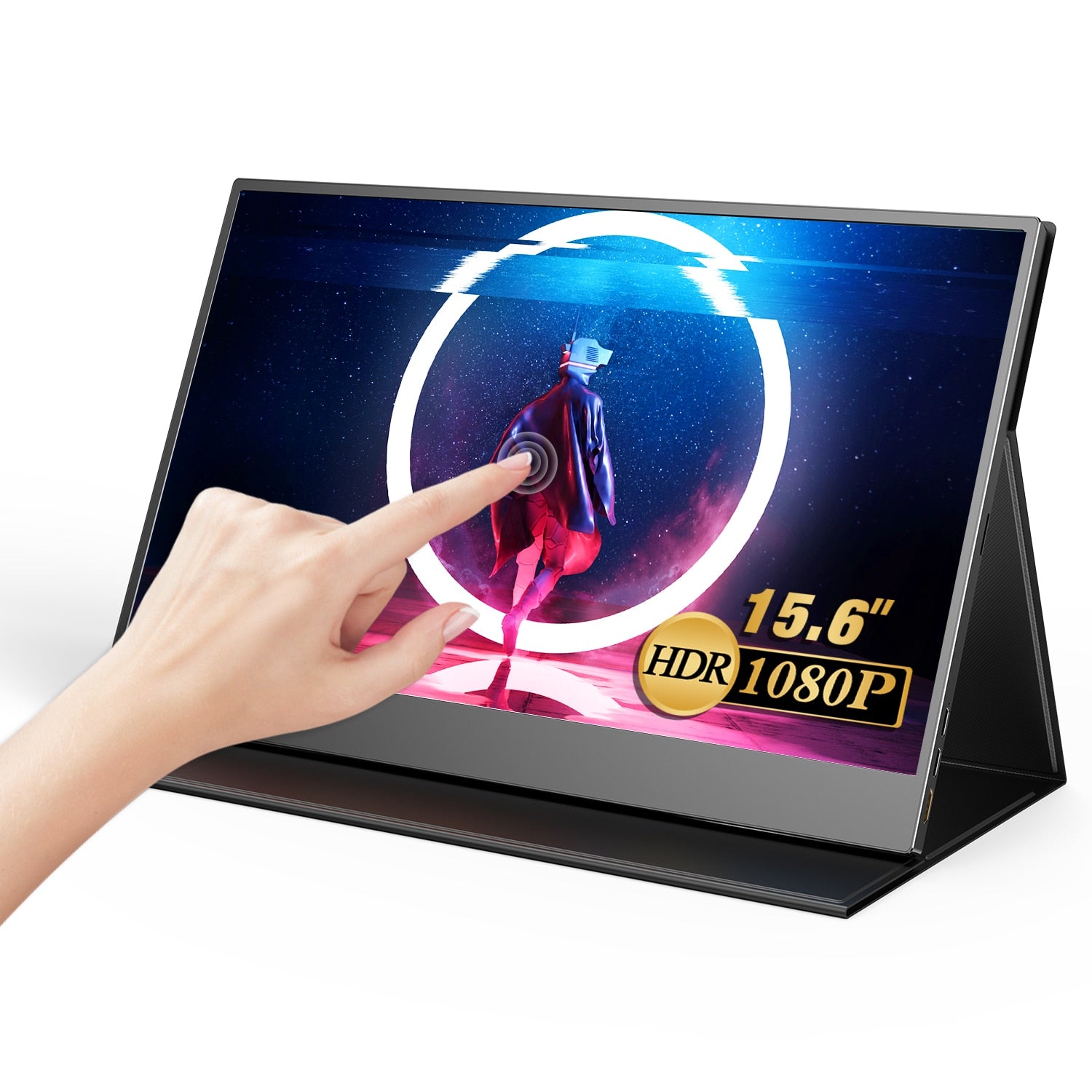 UPERFECT 15.6" Touchscreen Portable Monitor USB-C External Screen 1920*1080 FHD Computer Laptop Display With Dual Type-C Mini HD