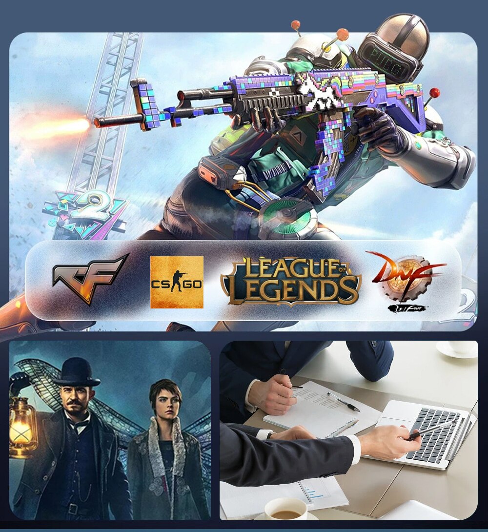 Affordable AMD Ultraslim Gaming Laptops 16" IPS Ryzen 9 6900HX 7 7840HS Notebook 64GB RAM 2TB SSD Fingerprint Unlock Computer