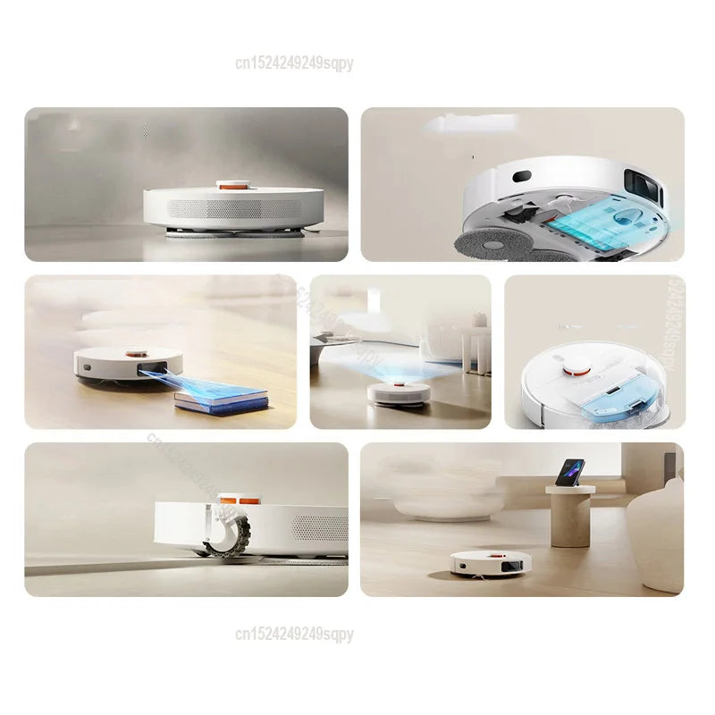 XIAOMI MIJIA Robot Vacuum Mop 3S Double Rotating Mop Dust Cleaner 4000PA Suction LDS Scan Avoidance Laser Aavigation MIJIA Mop 3