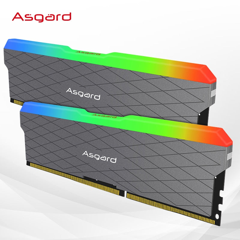 Asgard W2 DDR4 RGB RAM 8GX2 16G 32G 3200MHz Stunning Lighting Dual Channel DIMM Memoria Ram 1.35V  DDR4 RGB RAM for Desktop