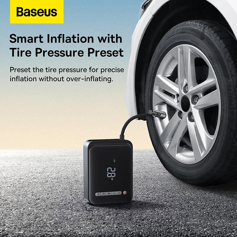 Baseus 2 in 1 Car Jump Starter Car Wireless Tire Inflator Pump Air Compressor Power Bank Potable Battery 1000A Fast Charging