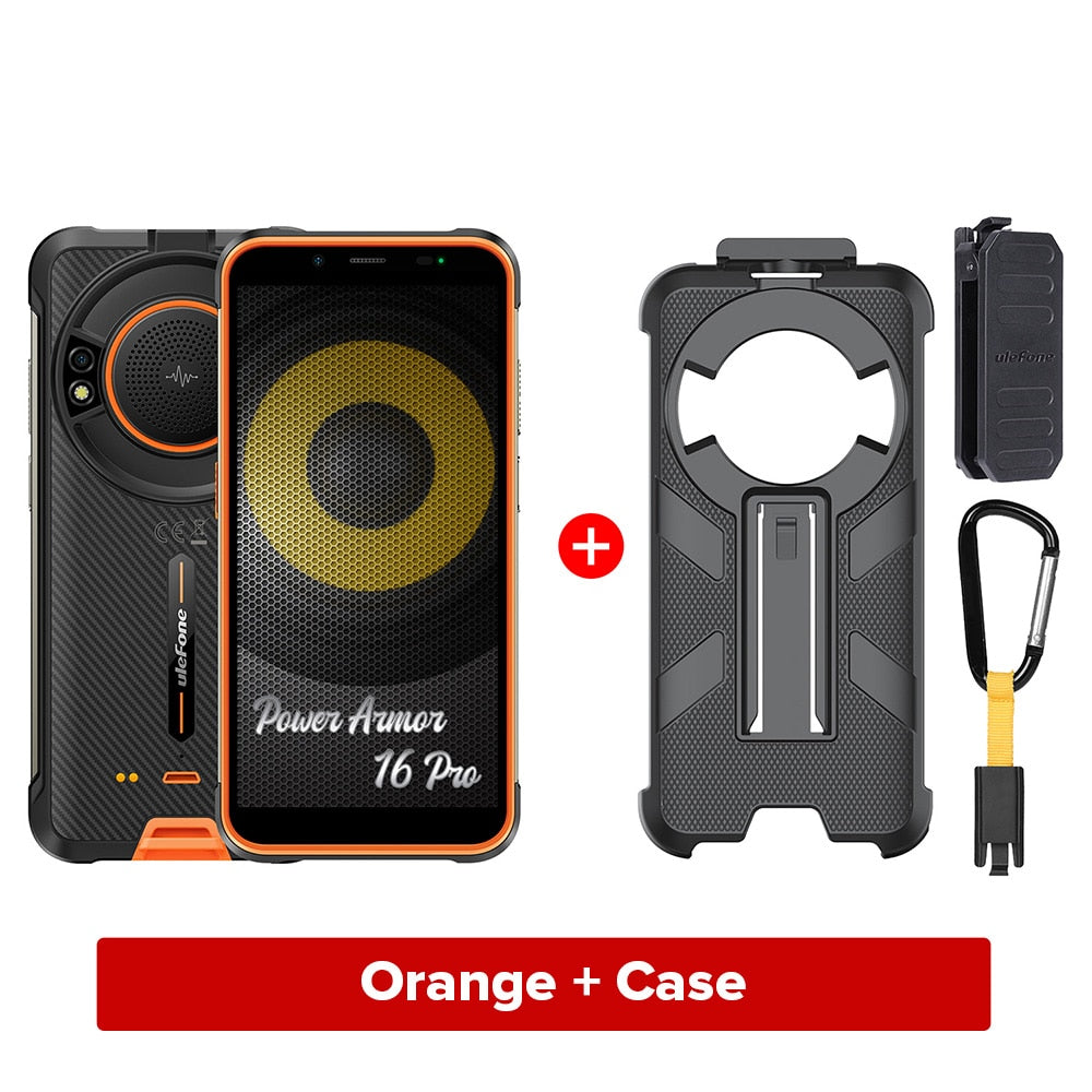 Ulefone Power Armor 16 Pro 9600mAh Rugged Waterproof Smartphone 64G ROM Android 12 NFC  Rugged Phone 2.4G/5G WiFi Global Version