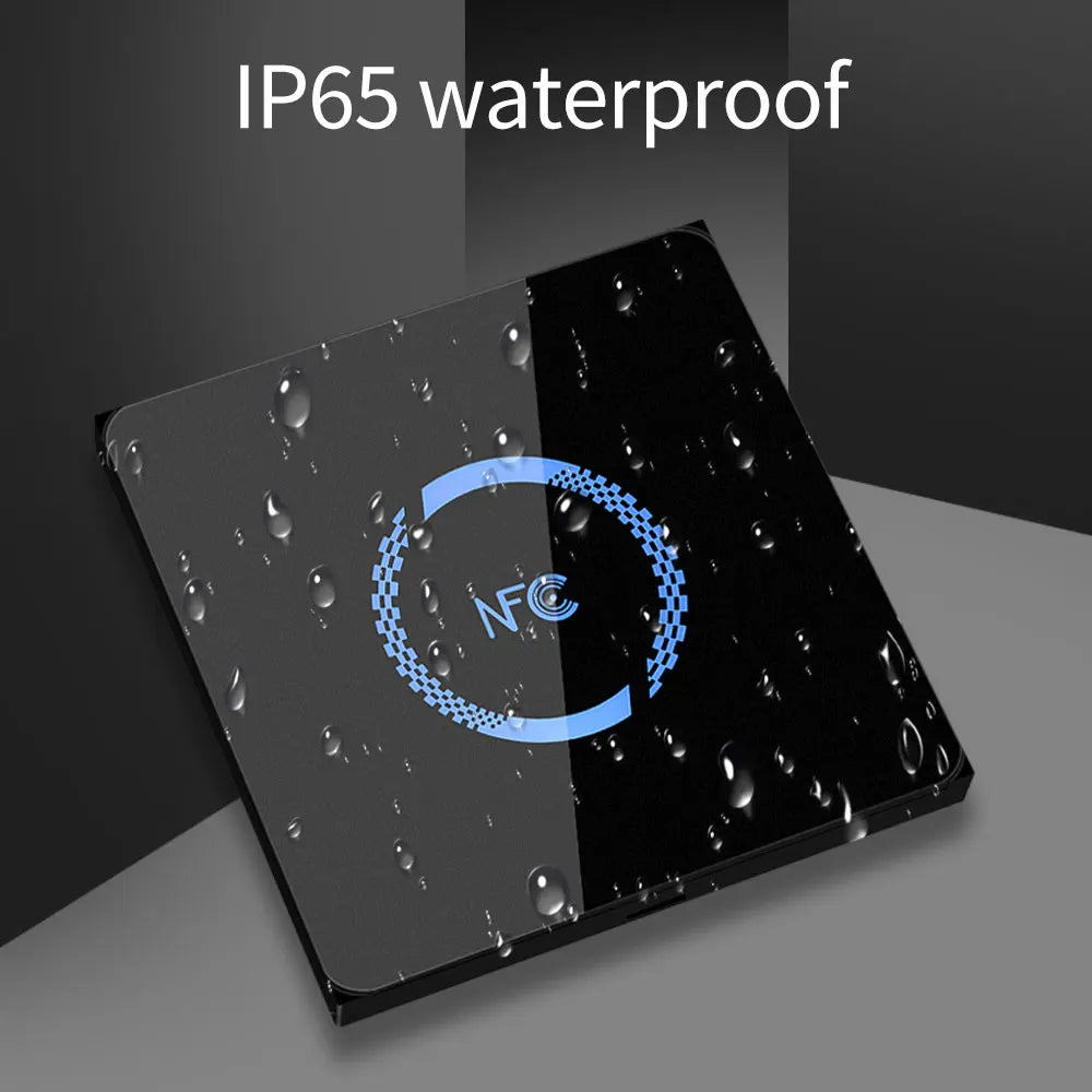 Waterproof 86*86 Door Access Control System Backlight Wiegand Slave Proximity RFID Card Reader RS485 ID IC Dual Frequency NFC