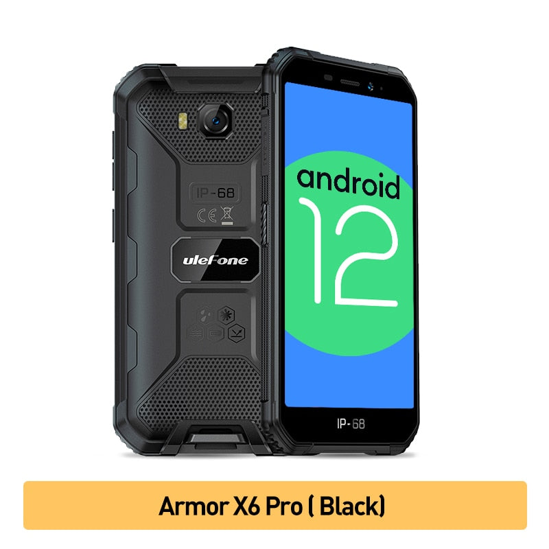 Ulefone Armor X6 Pro Rugged Waterproof Smartphone Android 12 NFC Mobile Phone 4GB RAM 128GB Expansion  4000mAh Cell Phone Global