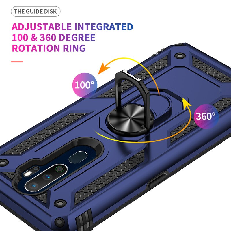 For OPPO A9 2020 Case Shockproof Armor Magnetic Car Holder Ring Protective Back Cover For OPPO A5 2020 Phone Cases