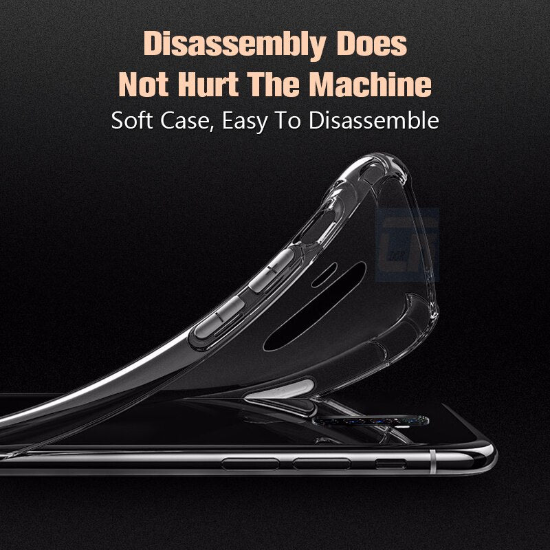 Transparent Case for OPPO Reno 2Z A9 A5 2020 R17 R15 A72 Shockproof Airbag Case for Realme GT X7 6 X XT 5 3 X2 8 Pro Phone Cases