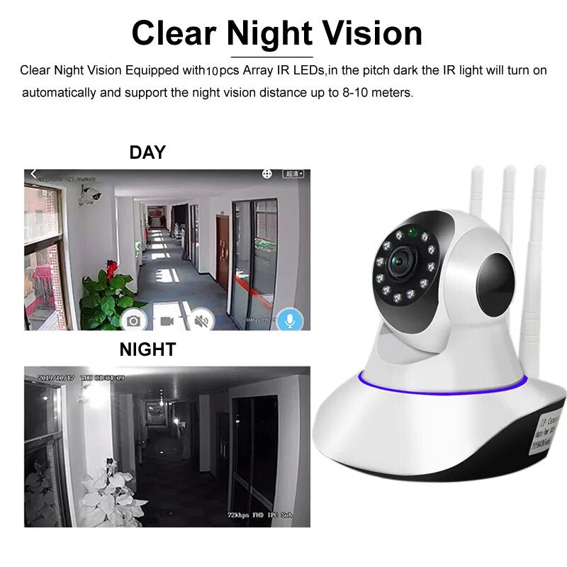 1080P Wireless WiFi Camera Home Security Surveillance Indoor IP Camera Motion Detection 360 PTZ Cam Securite Kamera Baby Monitor