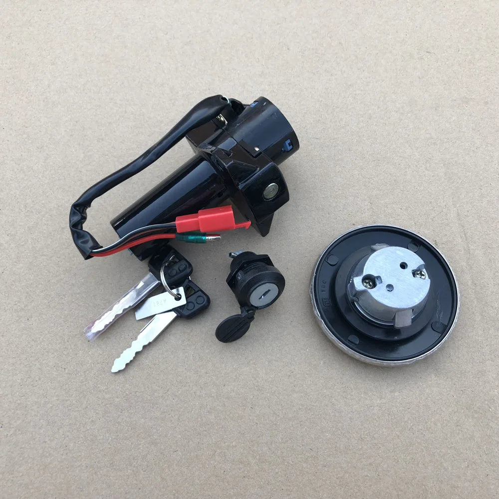 motorcycle scooter YBR125 electric ignition switch lock set power door lock with gas tank cap for yamaha 125cc YBR 125 (4 line)