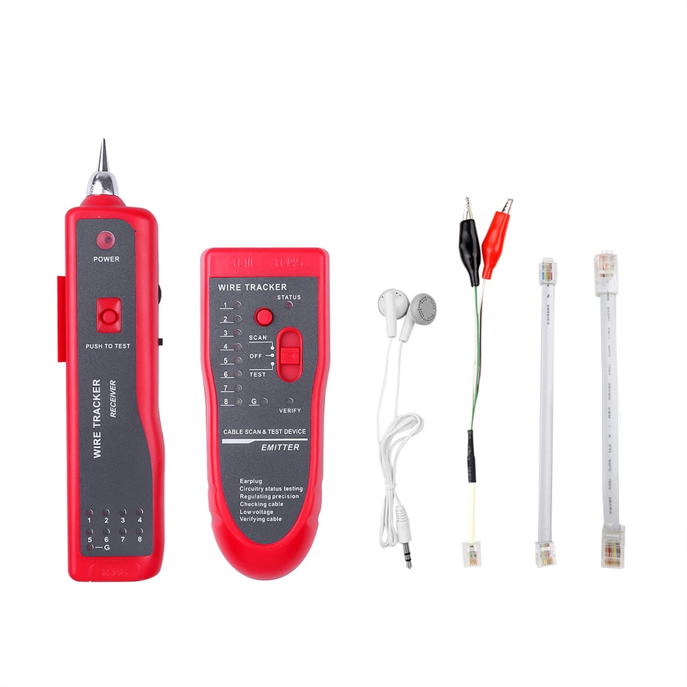 Kebidumei tester Cat5 Cat6 RJ11 RJ45 Telephone Cable Tracker tool Kit Wire Toner LAN Ethernet Network Cable Detector Line Finder