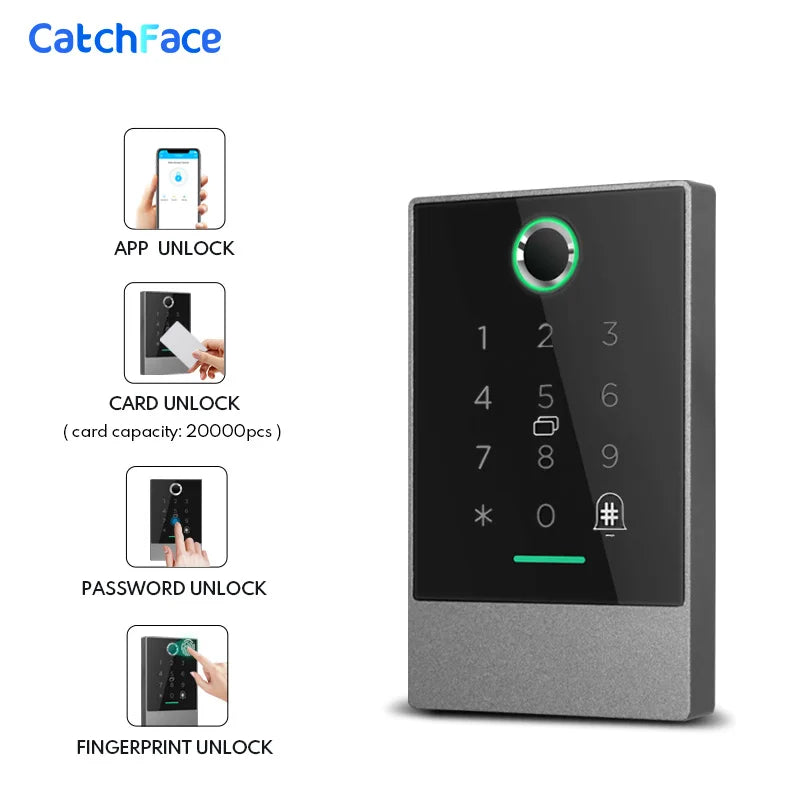 Waterproof Access Control Reader Fingerprint Door Lock App Digital Bluetooth Lock Long Range Control Exterior Door For Office