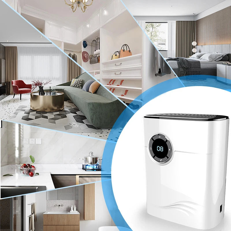 Air Dryer Home Dehumidifier 1200ml Low Energy Consumption Cleaning Function Auto-off Timer Against Moisture And Mold
