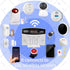 WiFi GSM Alarm System Tuya Smart Life App Control Alexa Google 433MHz Wireless Home Burglar Security Host LED Screen