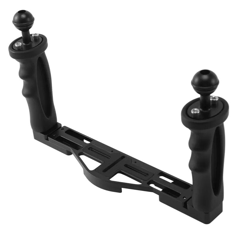Retail Dual Handheld Stabilizer Diving Underwater Camera Housings Tray/Grip Waterproof With Double Handle For Dome Port Waterpro