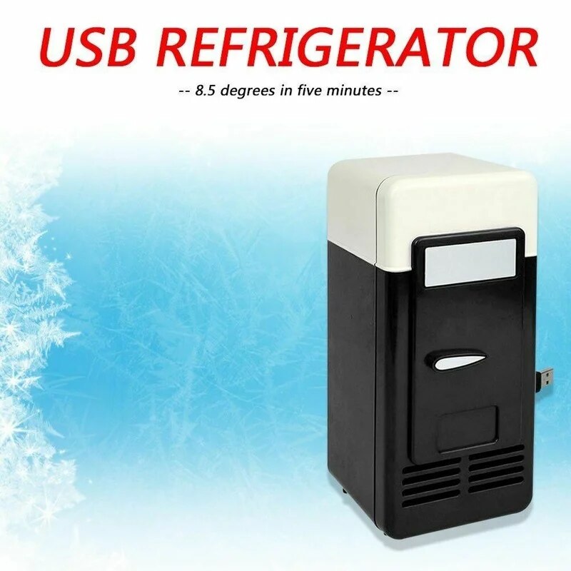 Mini Car Refrigerator USB Fridge Cooler Freezer Small Portable Beverage Travel