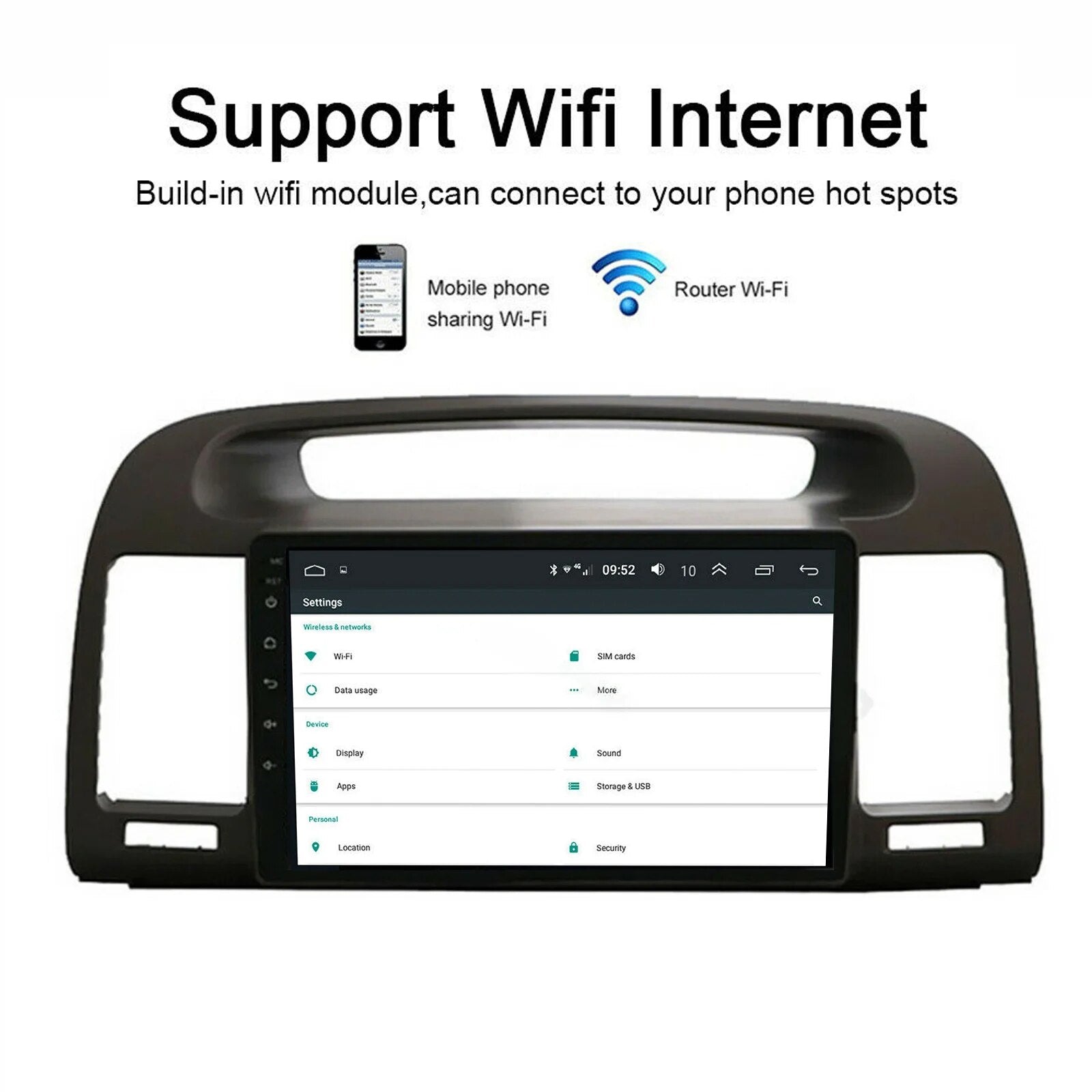 2 Din 9" Car Stereo Radio For Toyota Camry 2000-06 Android 10.1 Car DVD GPS Navigation Headunit Car Multimedia Video Player