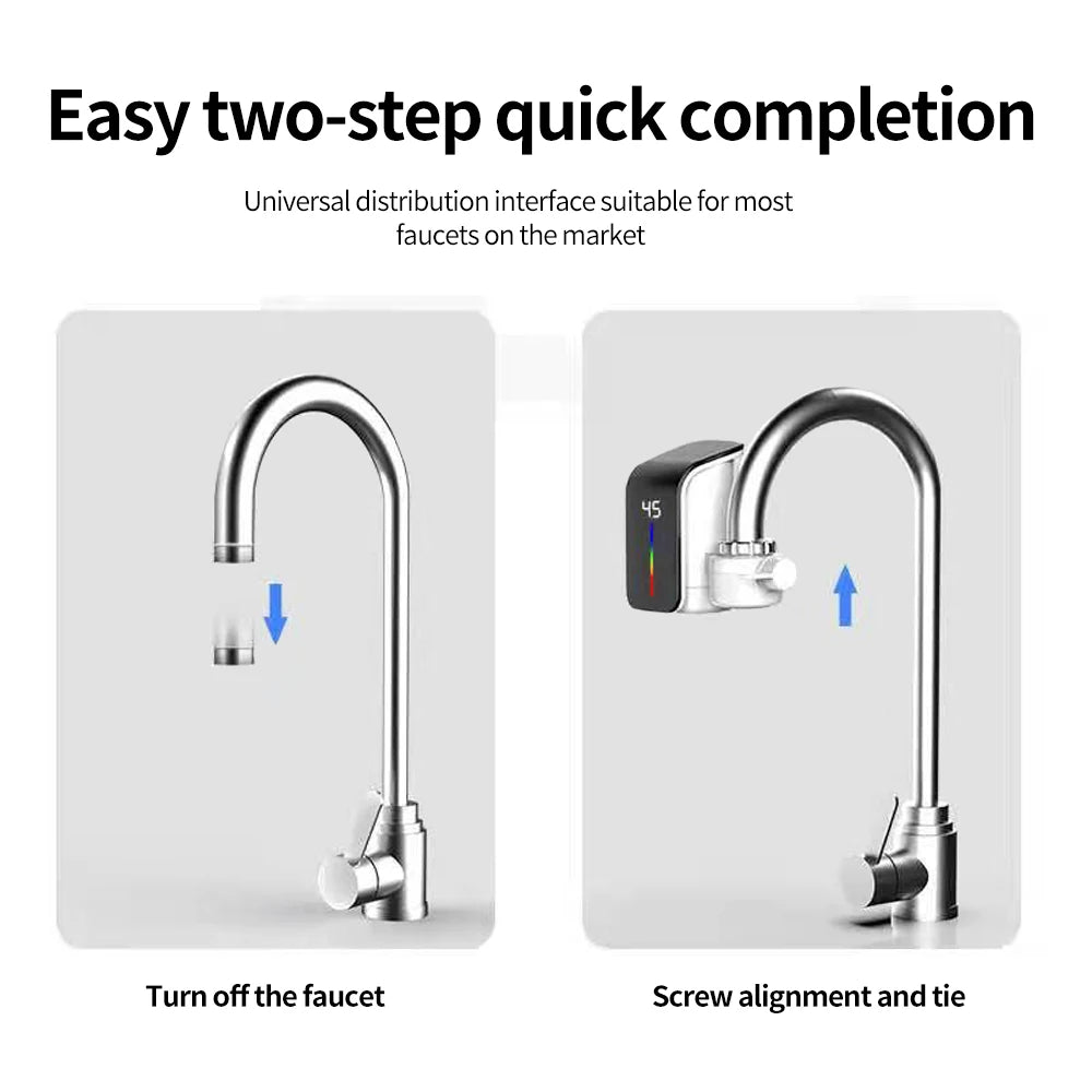 saengQ Electric Water Heater Tap Instant Hot Water Faucet Heater Cold Heating Faucet Tankless Instantaneous Water Heater