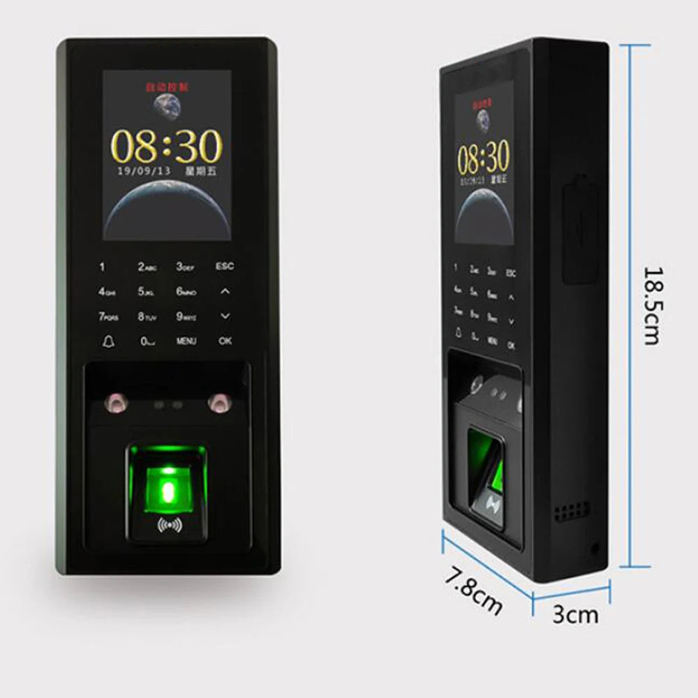 2.8inch 300 Face Recognition 3000 Fingerprint Capacity with 125Khz RFID Card Access Control Time attendance for Door Lock System