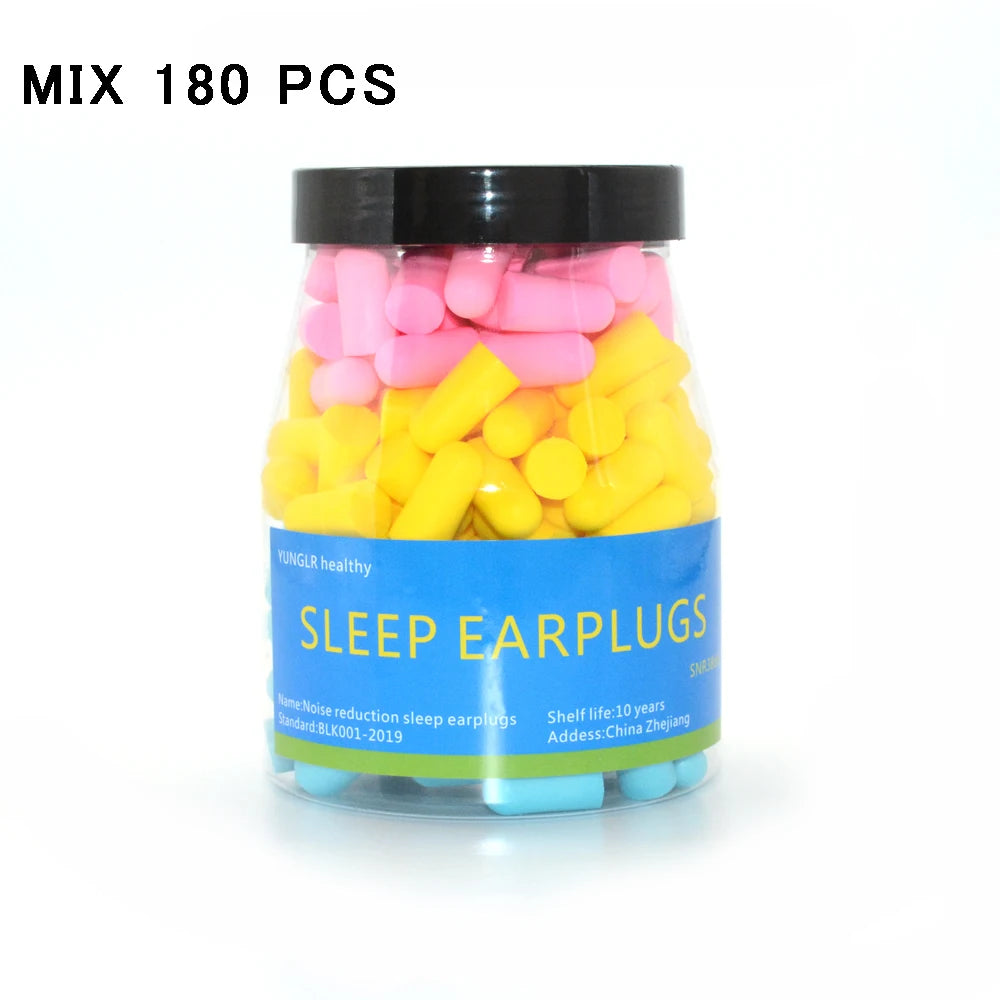 120/180 Pcs Earplugs Sound Insulation Soft Foam For Sleeping Earplug Anti Noise Reduction Sleep Cancelling Protection Ear Plugs