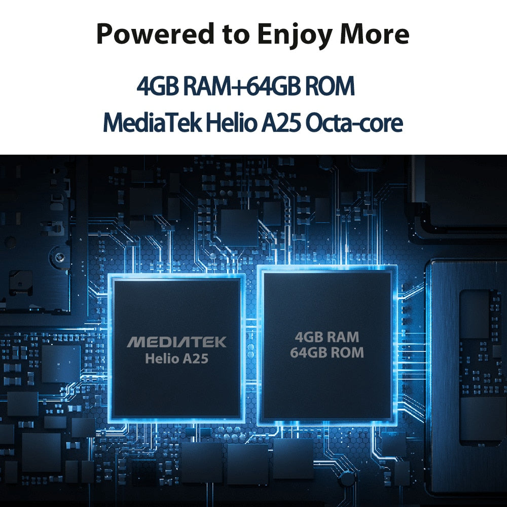 Blackview A80 Plus Mobile Phone Octa Core 4GB RAM+64GB ROM 13MP Quad Rear Camera 6.49 Inch Waterdrop Smartphone 4G Cellphone