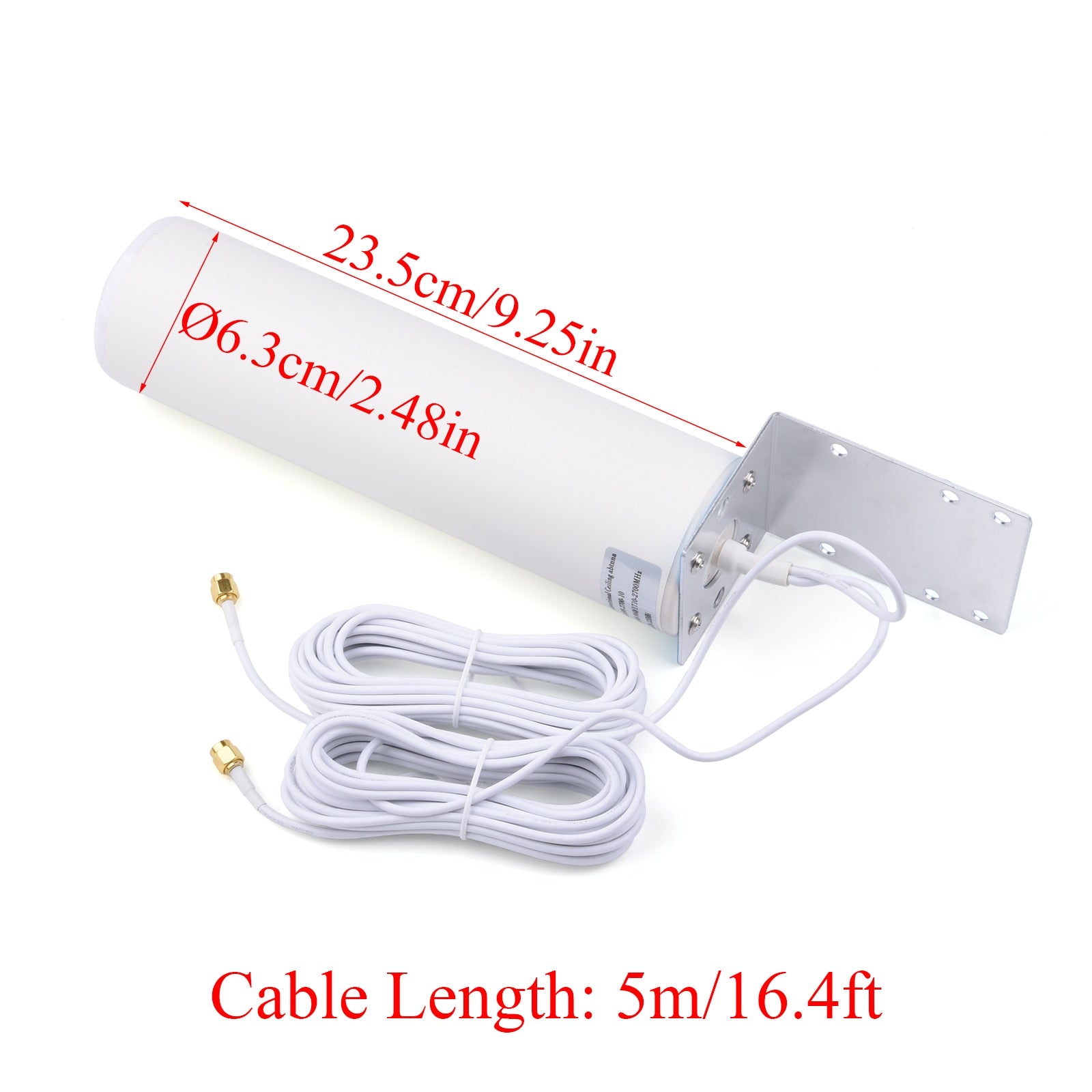 FR&RU Warehouse 10-12dBi 4G LTE Antenna 698-2700MHz 4G 3G 2G Outdoor Antenna Dual SMA Male 5m/16.4ft Cable For Modem Router