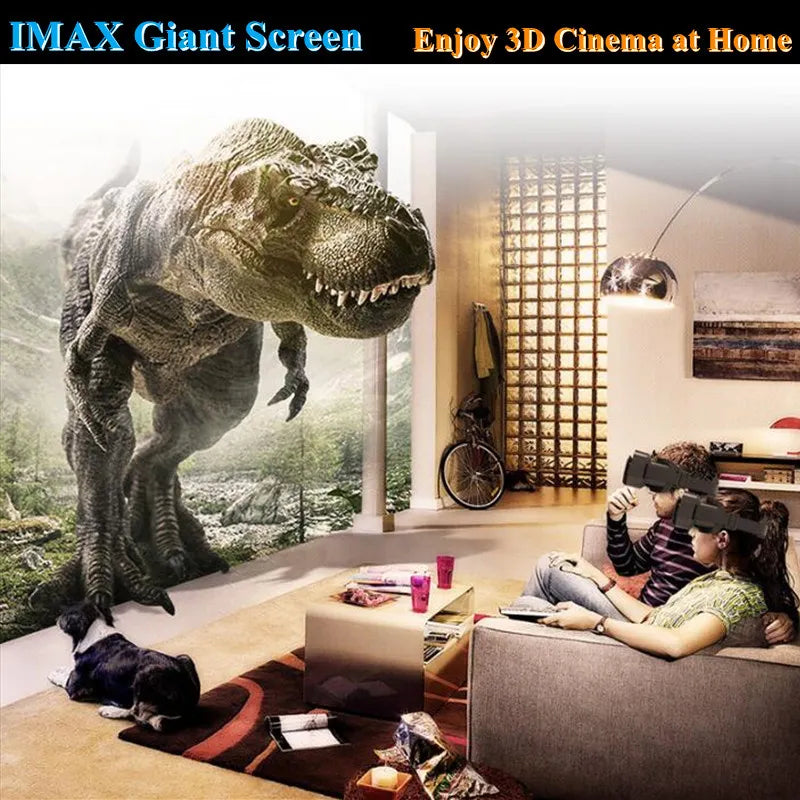Original G10 IMAX Giant Screen VR Glasses 3D Virtual Reality Box Google Cardboard Helmet for 4.7-7" Smartphone,Matching Joystick