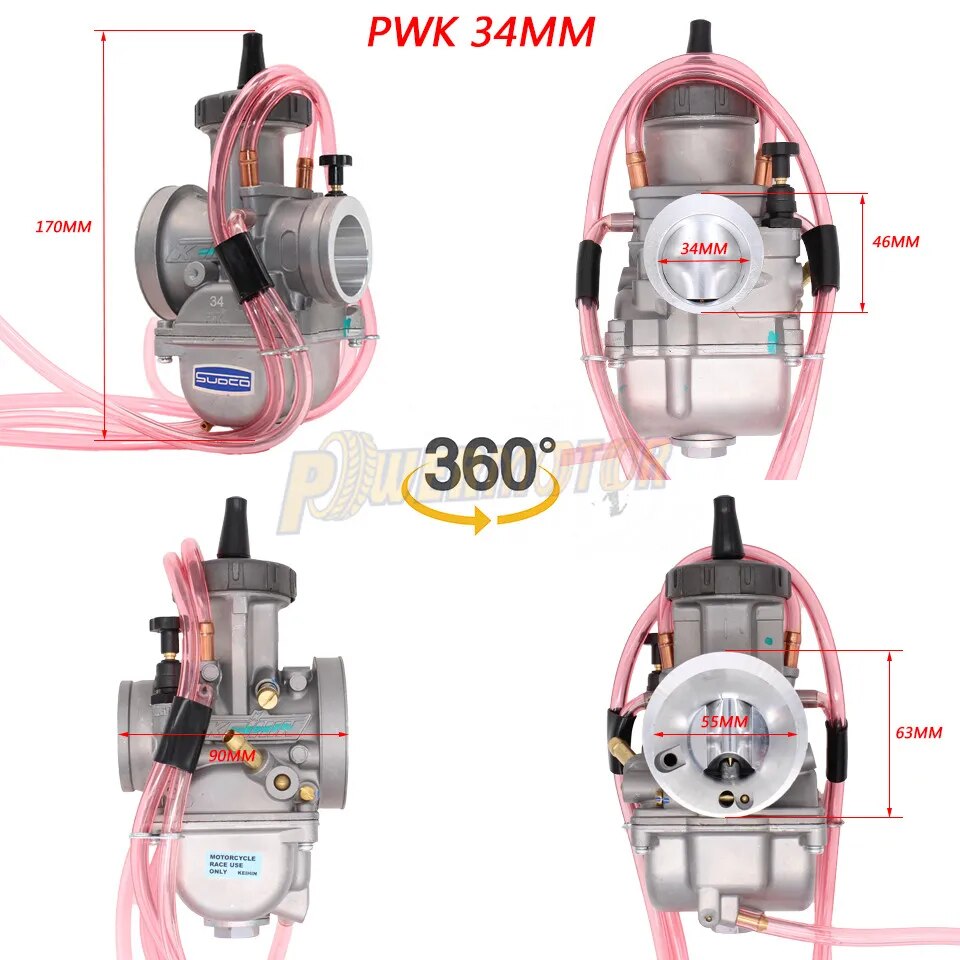 Motorcycle Flat Curtain Carburetor Motorcycles for Keihin PWK 36 38 33 34 35 40 42mm Dirt Pit Bike Enduro Motocross Accessories