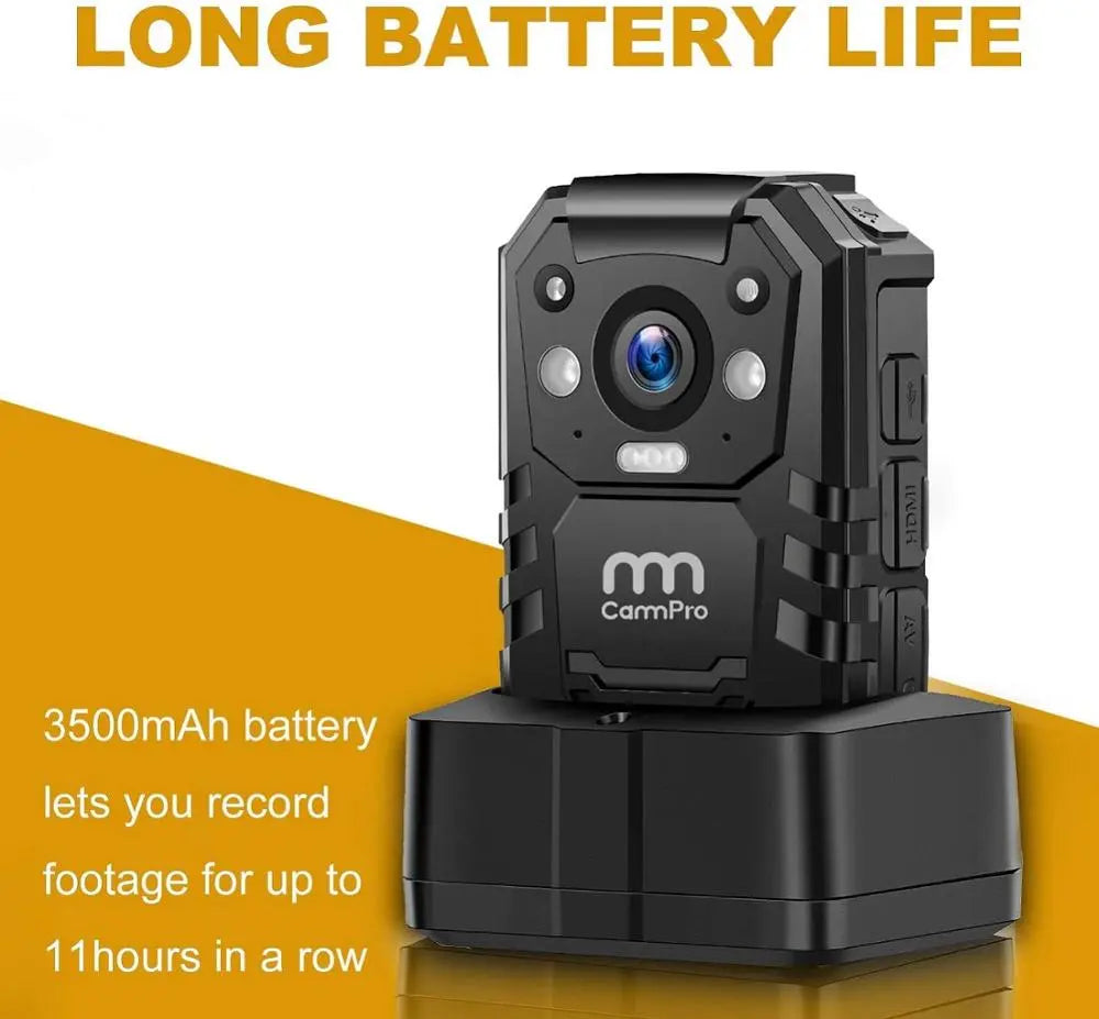 CammPro i827 4G Live Streaming Body worn camera HD night vision 1440p portable camera law Enforcement Recording Body Cam