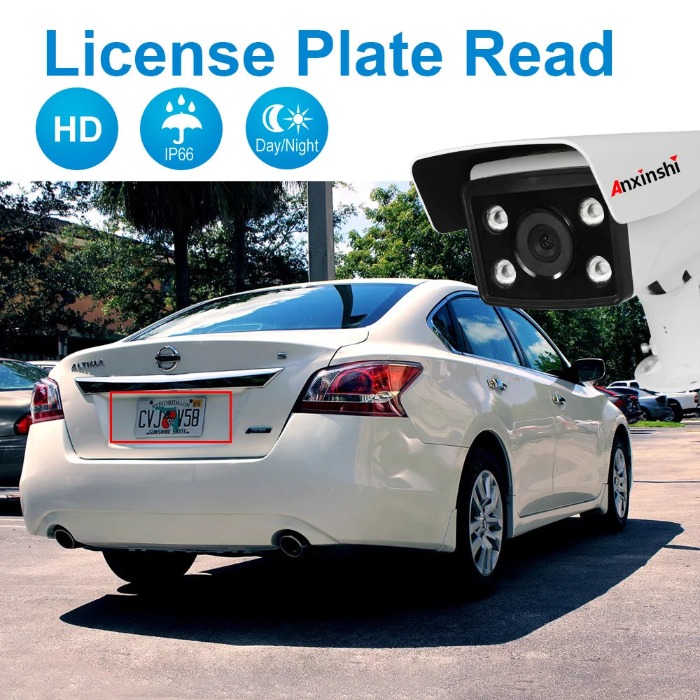 1080P HD license plate recognition ip camera WDR 120DB with software for multi countries license