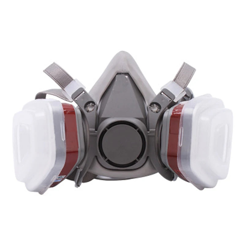 6200 Dust Gas Mask Filters Suit Industrial Half Face Painting Spraying Respirator with Protective Fog-proof Glasses Safety Work