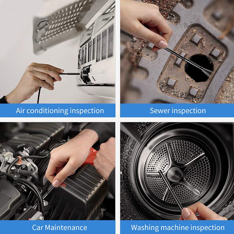 Endoscope Camera HD 1080P 3.9mm 5.5mm 8mm Wifi Single / Dual Lens Flexible Inspection Borescope for IOS Iphone Android Phone