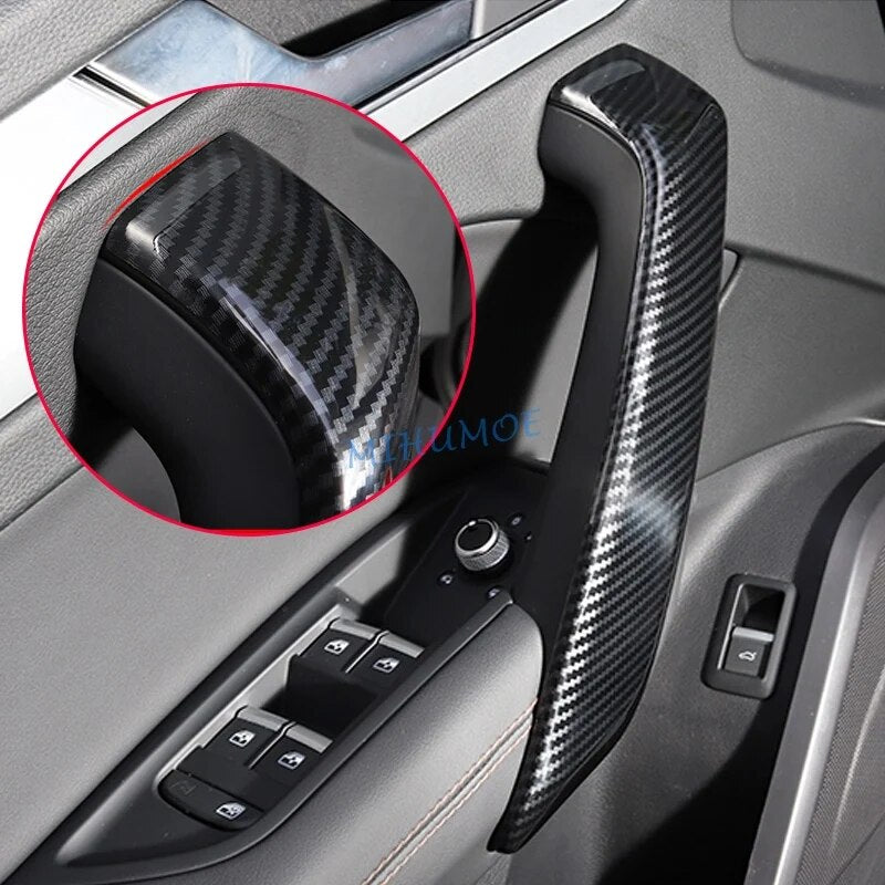 Carbon Fiber Interior Door Handle Cover Accessories For 2017-2022 Audi Q5 Sportback SQ5