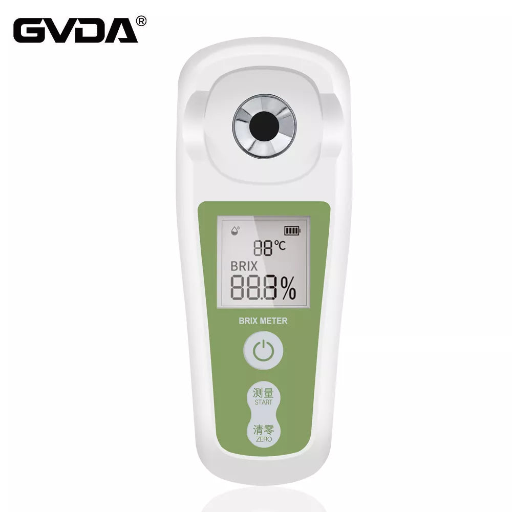GVDA Refractometer Sugar Brix Meter Refratometro Wine Beer Alcohol Fruit Concentration Hydrometer Densitometer Saccharimeter