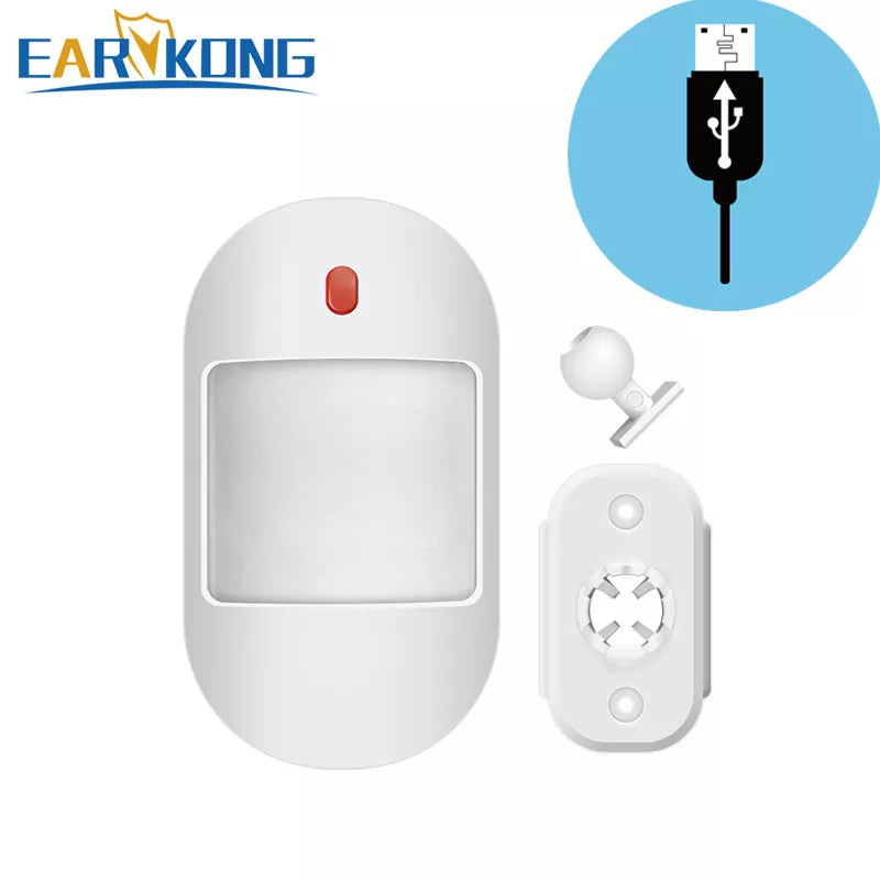 EARYKONG Motion Sensor Detector 1527 Type 433MHz Wireless Infrared Detector Support 5V USB power supply For home alarm system