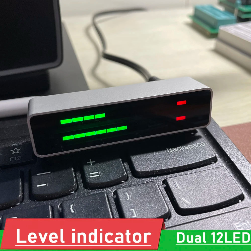 2021 12 LED Stereo Level indicator Dual power Amplifier music Spectrum Display VU Meter AGC Mode Light Speed rhythm Analyzer