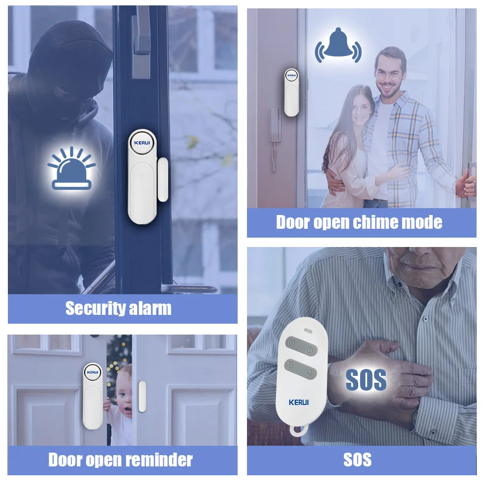 KERUI D131 Wireless Door Window Magnetic Sensor Alarm 120dB Anti-theft 300ft Remote Control Detectors Home Security Alarm System
