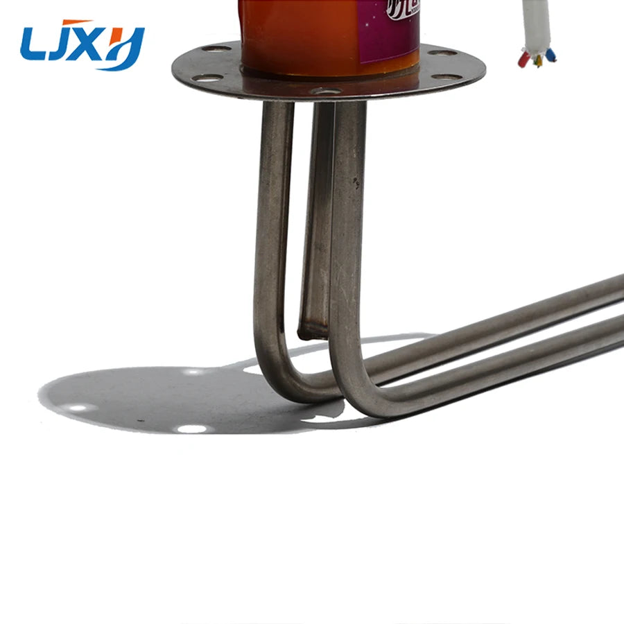LJXH 80mm Flange Bottom Inserted Solar Water Heater Electric Heating Tube 1500W Anti-dry Heating with Temperature Control