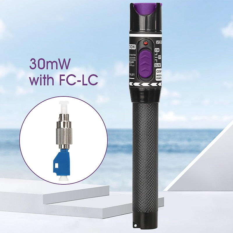 FTTH Fiber Optic Cable Tester Pen 1/10/20/30/50mw  Visual Fault Locator SC/FC/ST 2.5mm Interface VFL Optical Fiber Test Tool