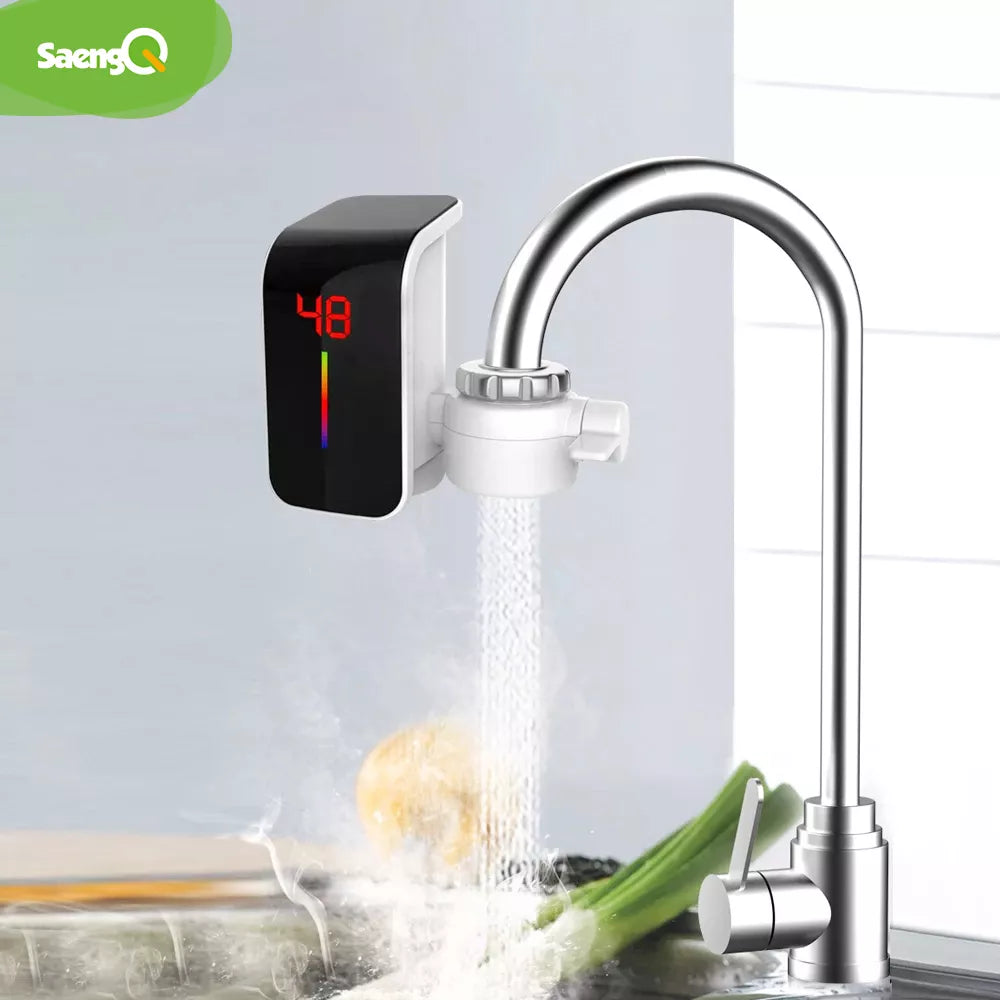 saengQ Electric Water Heater Tap Instant Hot Water Faucet Heater Cold Heating Faucet Tankless Instantaneous Water Heater