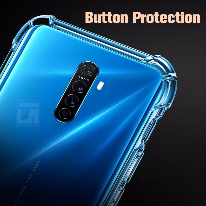 Transparent Case for OPPO Reno 2Z A9 A5 2020 R17 R15 A72 Shockproof Airbag Case for Realme GT X7 6 X XT 5 3 X2 8 Pro Phone Cases
