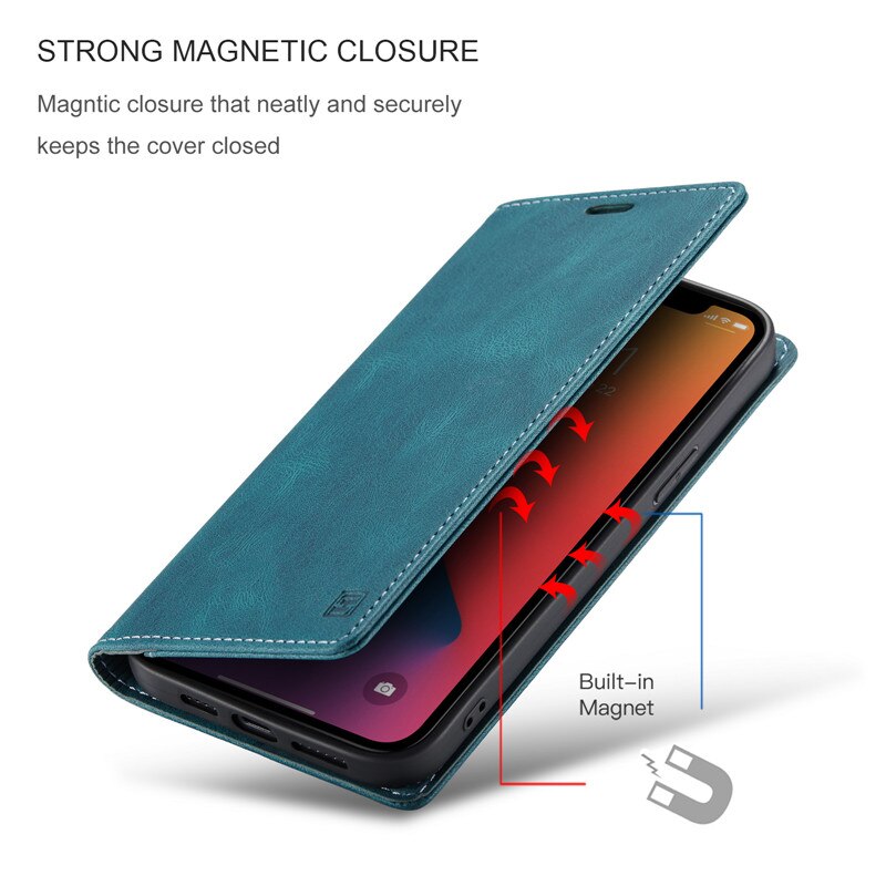 iPhone 14 Pro Max Case Wallet Magnetic Flip Cover For iPhone 14 Plus Case Luxury Leather Phone Cover Stand With Holder Card Slot
