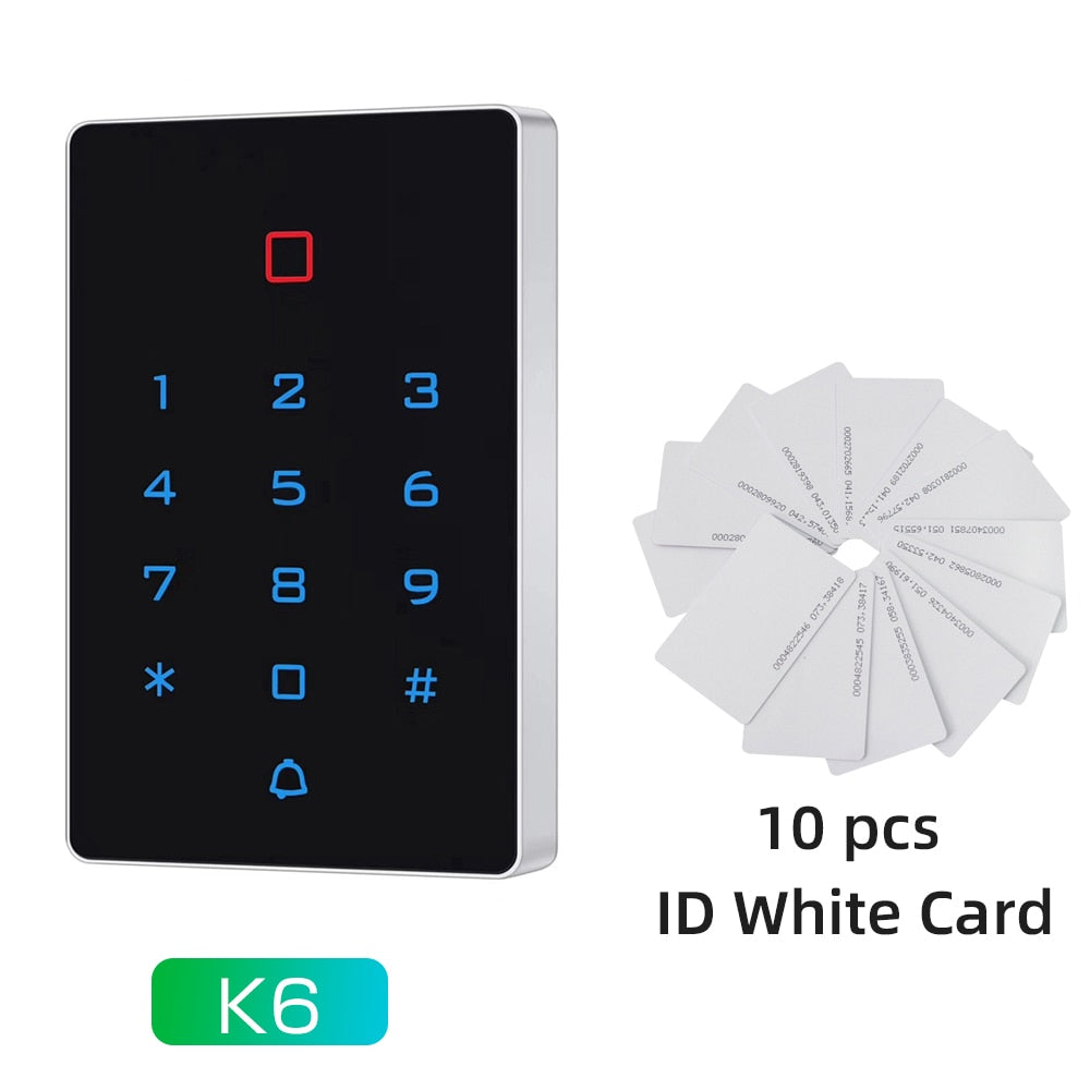 Waterproof WiFi Tuya App Backlight Touch 125khz RFID Card Access Control Keypad WG26 Output Alarm Management Card Support